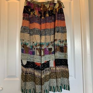 pattern maxi skirt